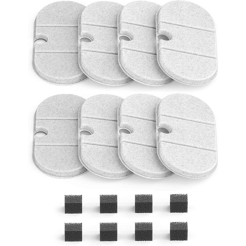 Set of pet water fountain filters and sponges for effective filtration and cleaner water