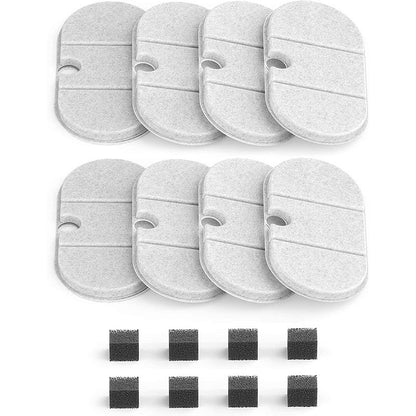 Set of pet water fountain filters and sponges for effective filtration and cleaner water