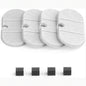Pet water fountain filter pack with four cotton filters and two small foam pads for optimal water purification.