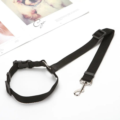 Solid Two-in-one Pet Car Seat Belt Lead Leash