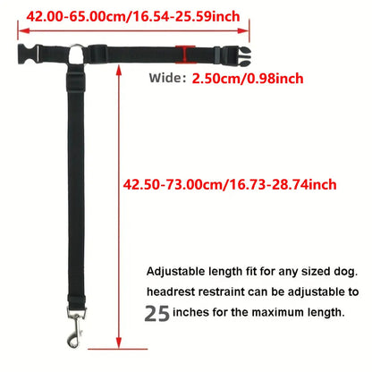 Solid Two-in-one Pet Car Seat Belt Lead Leash